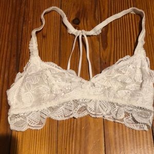 Aerie small cream colored Lace strappy bralette